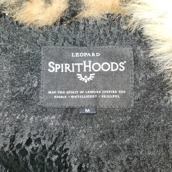 NWOT Spirit Hoods Leopard Animal Print Faux Fur Jacket (UNISEX) - Picture 6 of 10